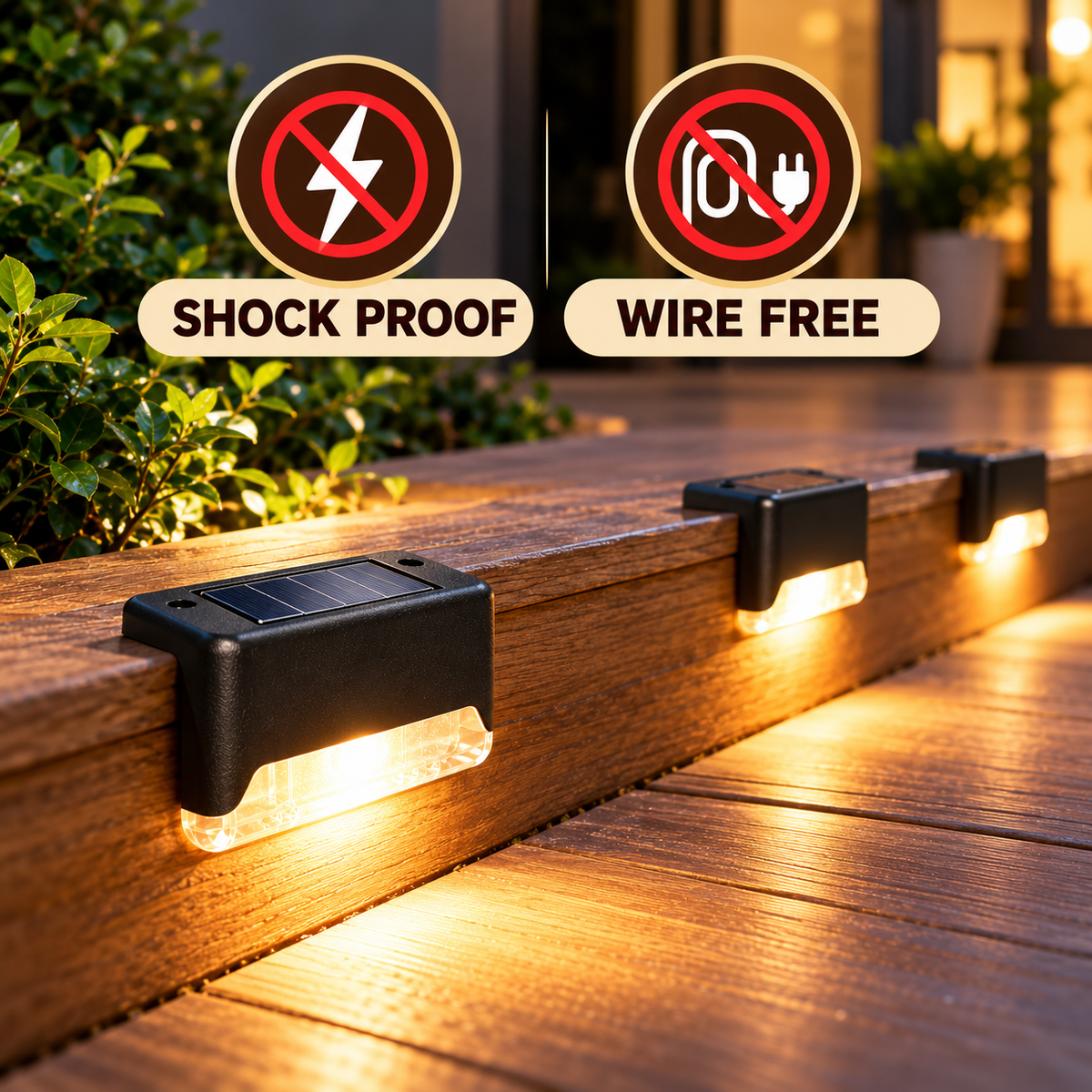 Reeso™ Solar outdoor Waterproof Lights 6-Pack