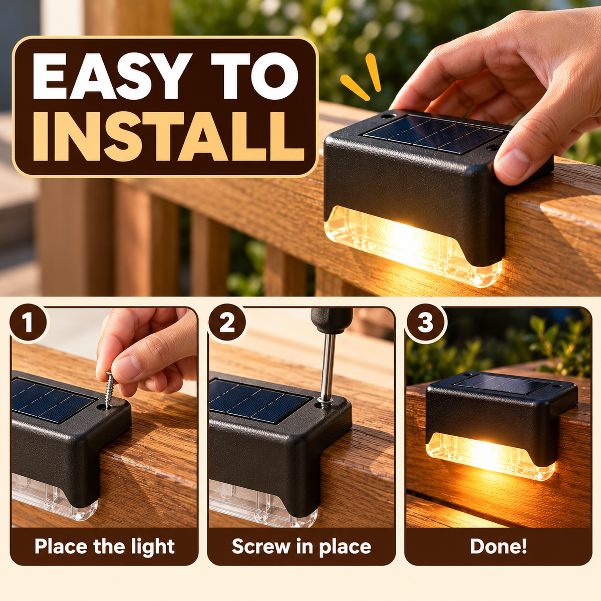 Reeso™ Solar outdoor Waterproof Lights 6-Pack