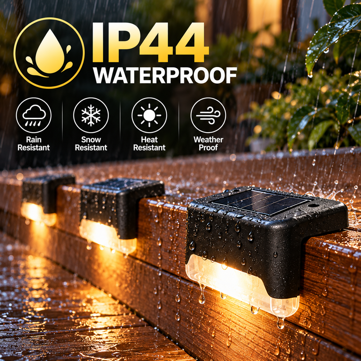 Reeso™ Solar outdoor Waterproof Lights 6-Pack