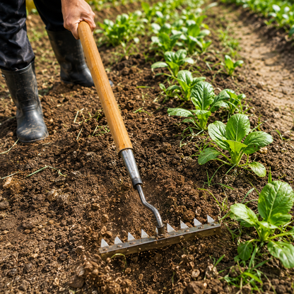 Reeso™ Iron Garden Rake – Heavy-Duty Gardening Weeding Tool