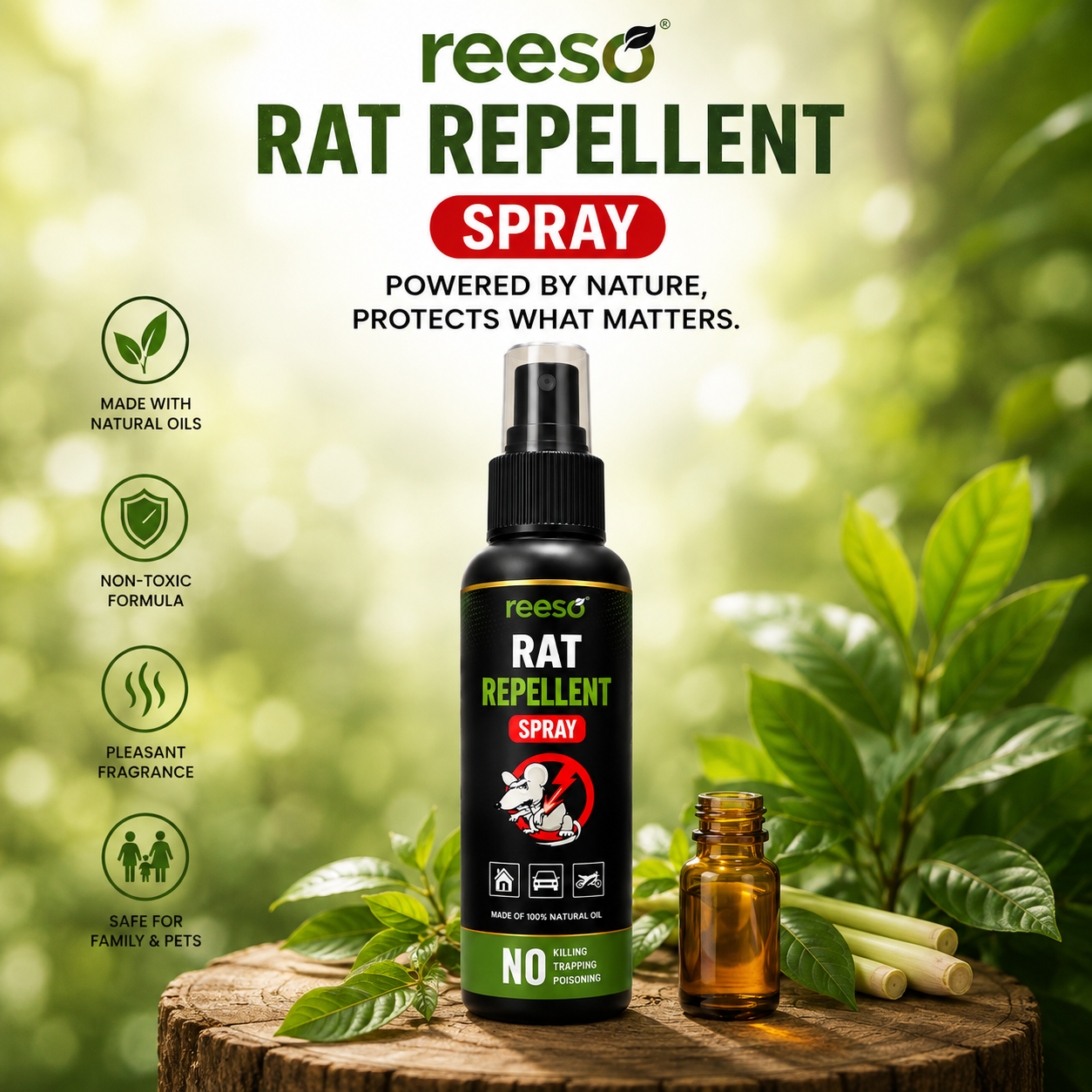Eco Friendly Rat Repellent Spray (Pack Of 3)