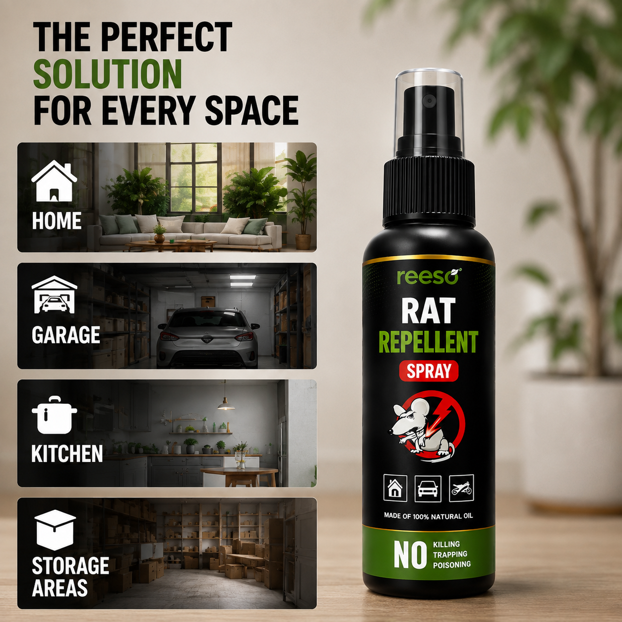 Eco Friendly Rat Repellent Spray (Pack Of 3)