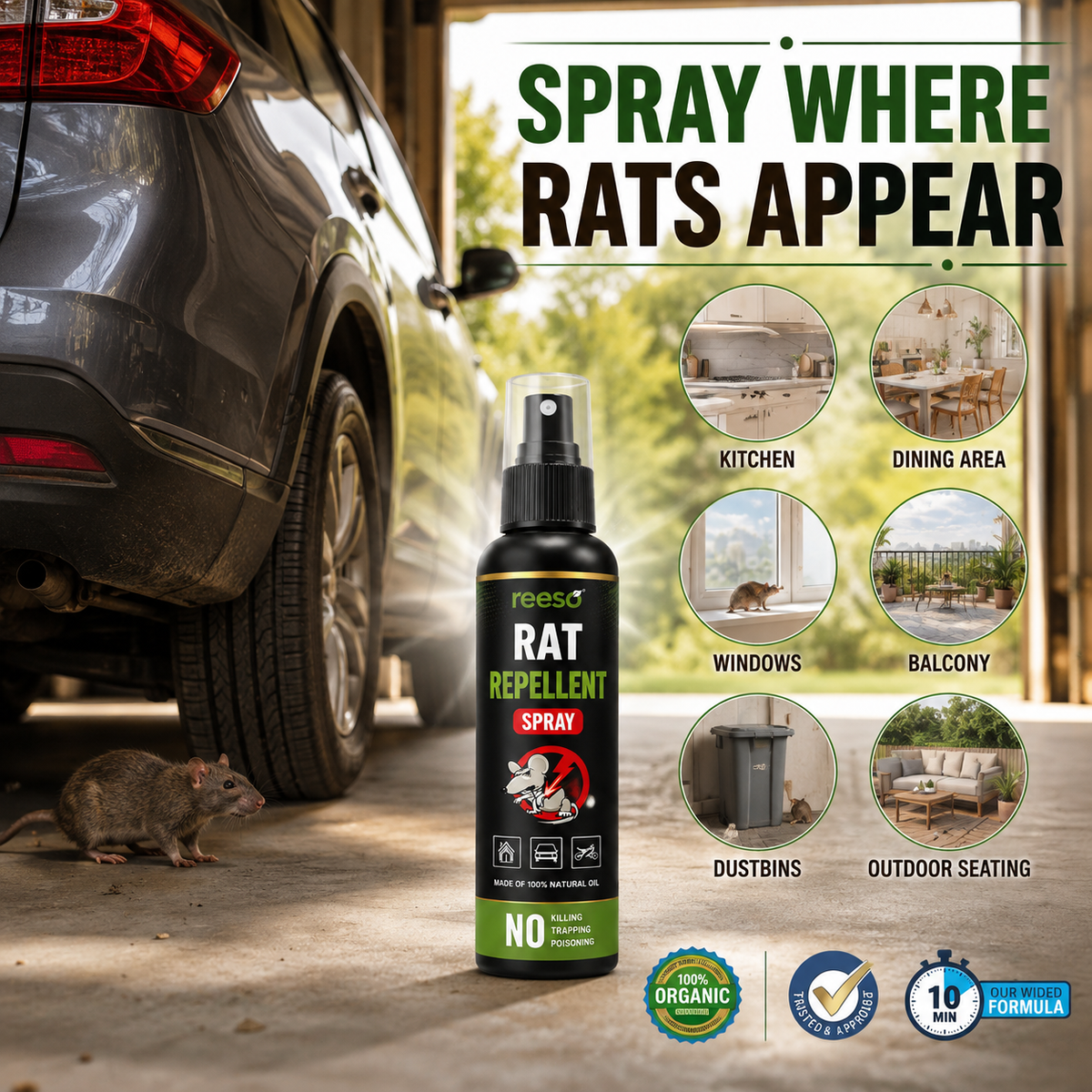 Reeso™ Natural Rat Repellent Spray - Buy 1 get 2 Free