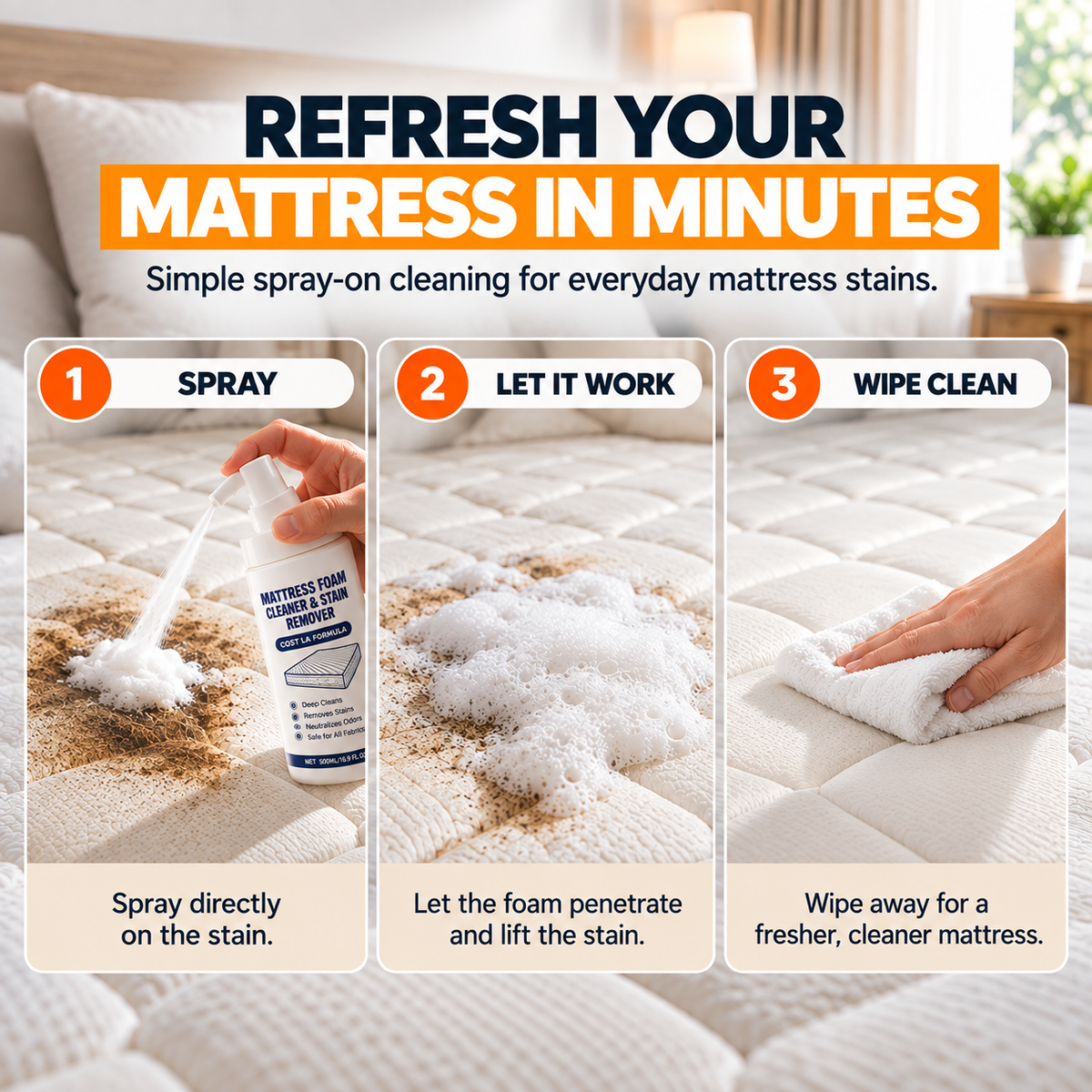 FreshSleep™ Mattress Cleaning Foam (Pack Of 2)