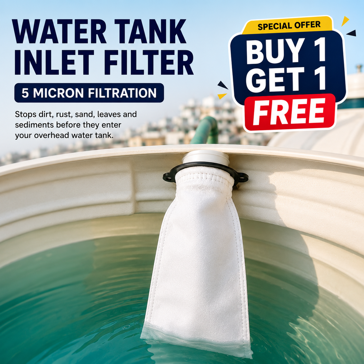 TankGuard™ 5 Micron Water Tank Inlet Filter | Buy 1 Get 2 Free