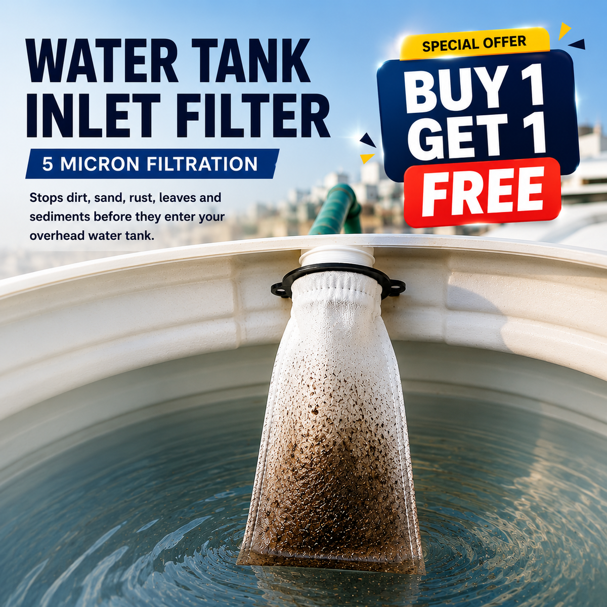 TankGuard™ 5 Micron Water Tank Inlet Filter | Buy 1 Get 2 Free