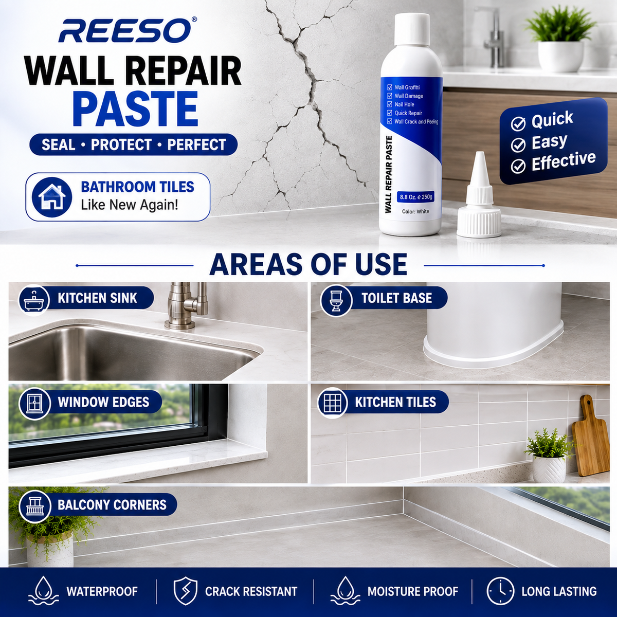 Reeso™ WallFix Pro Crack Repair Paste (Pack of 2)
