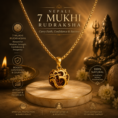 Nepali 7 Mukhi Rudraksha – Carry Faith, Confidence & Success