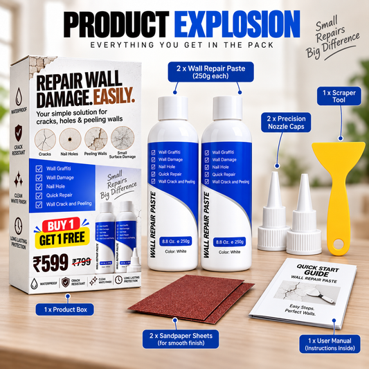 Reeso™ WallFix Pro Crack Repair Paste (Pack of 2)