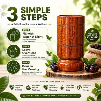 Sacred Jamun™ Natural Wood Water Glass